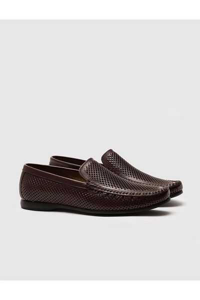 Cabani Genuine Leather Brown Men's Shoes