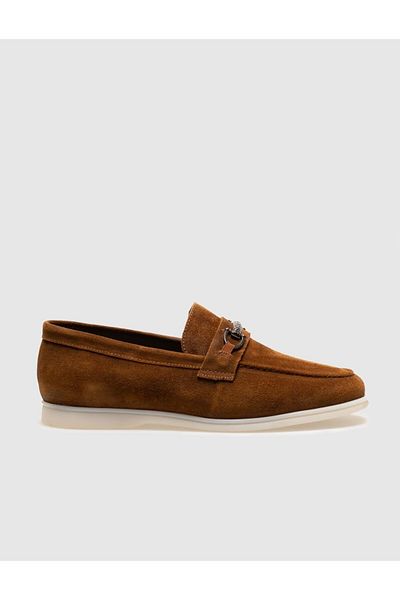 Cabani Genuine Leather Tan Suede Men's Casual Shoes