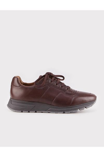 Cabani Genuine Leather Tan Lace-Up Men's Casual Shoes