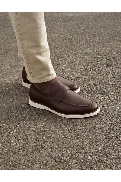 Cabani Men's Casual Shoes - 100% Genuine Leather, Brown