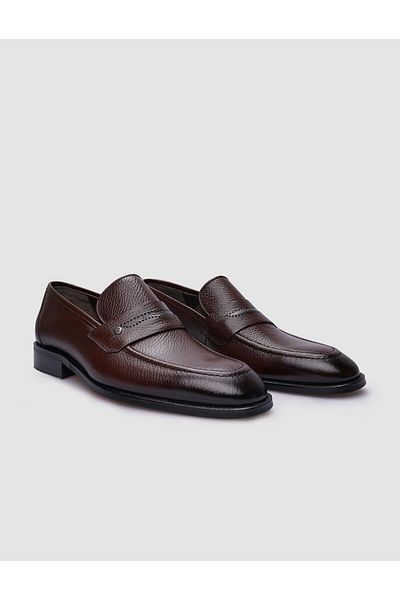 Cabani Men's Classic Shoes - 100% Genuine Leather, Brown