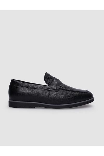 Cabani 100% Genuine Leather Black Men's Casual Shoes