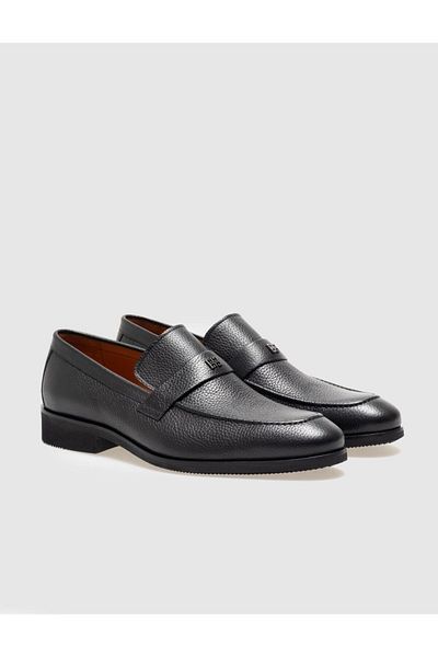 Cabani Genuine Leather Black Men's Classic Shoes