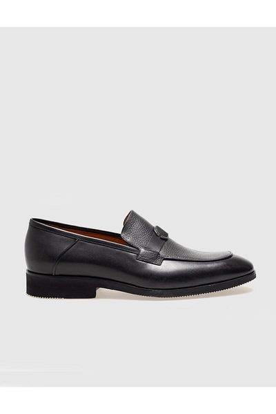 Cabani Genuine Leather Black Men's Classic Shoes