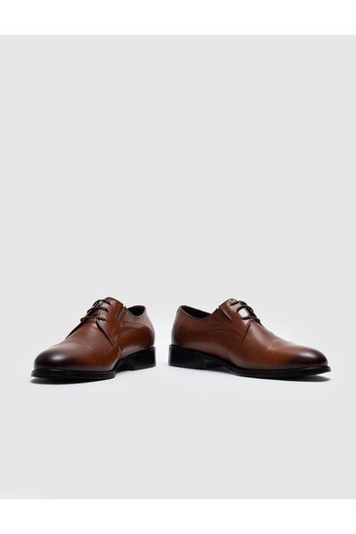 Cabani Hakiki Deri Taba Bağcıklı Erkek Klasik Ayakkabı