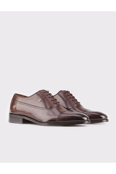 Cabani Genuine Leather Neolite Sole Brown Laced Men's Classic Shoes