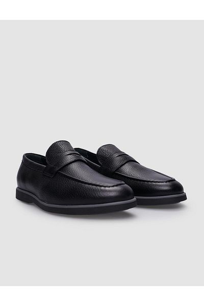 Cabani 100% Genuine Leather Black Men's Casual Shoes