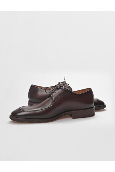 Cabani Ανδρικά κλασικά παπούτσια από γνήσιο δέρμα σε καφέ κορδόνια