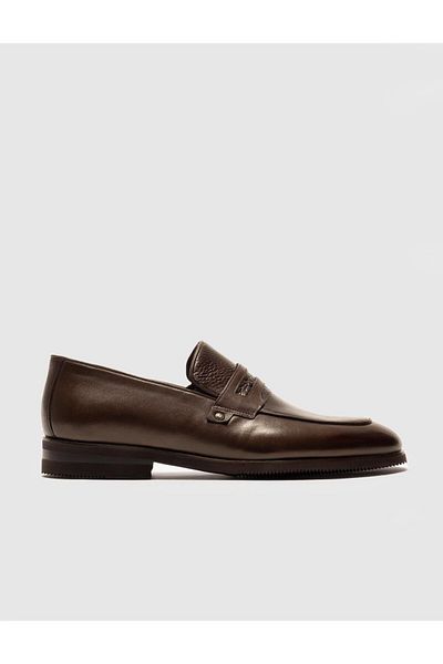 Cabani Genuine Leather Brown Men's Classic Shoes