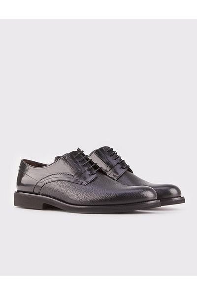 Cabani Genuine Leather Eva Sole Black Laced Men's Classic Shoes