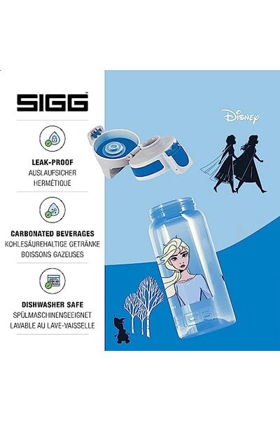 STOREMAX - Viva One Ice Queen Elsa Beverage Bottle, Leakproof, Dishwasher Safe,