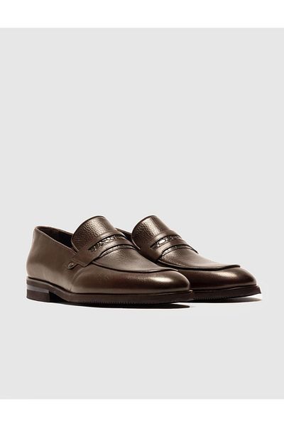 Cabani Genuine Leather Brown Men's Classic Shoes