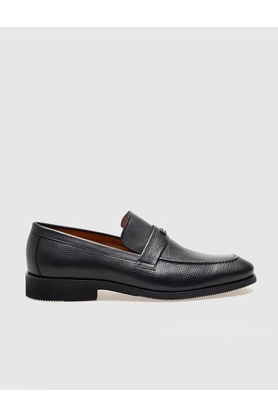 Cabani Genuine Leather Black Men's Classic Shoes