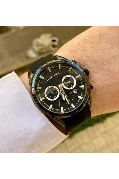 Reward Chaporone Black Color Waterproof Functions Active Mens Wrist Watch Wristband Gift