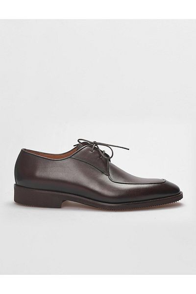Cabani Genuine Leather Brown Lace-Up Men's Classic Shoes