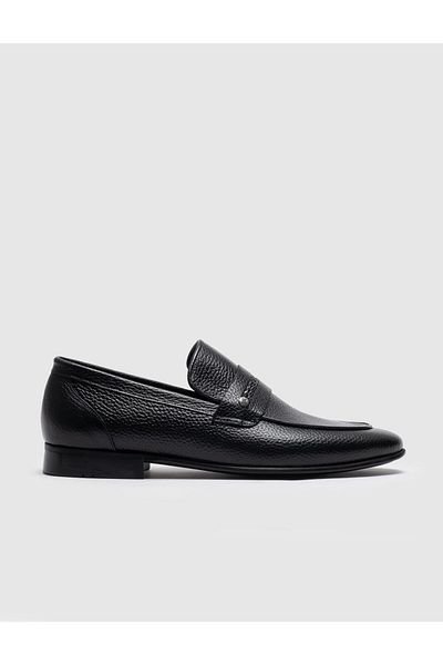 Cabani Genuine Leather Black Men's Classic Shoes