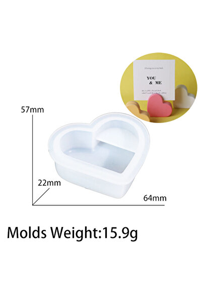 Choice حامل بطاقة عمل على شكل قلب مصنوع يدويًا من السيليكون مصنوع من الجص الخ...