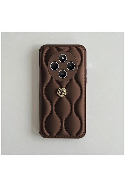 Zebana حافظة جلدية متوافقة مع هاتف Xiaomi Redmi 14C Zebana Camellia باللون البني