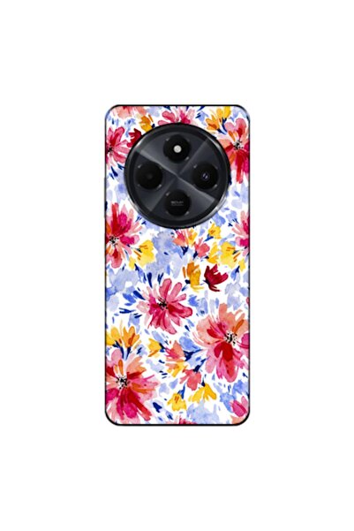 Zebana حافظة Xiaomi Redmi 14C متوافقة مع حافظة سيليكون زهور الربيع 7 (مطبوعة)