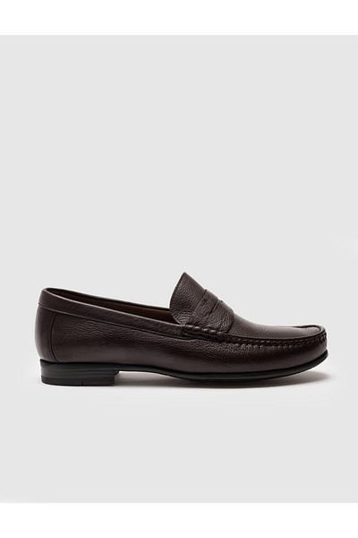 Cabani Genuine Leather Brown Men's Casual Shoes