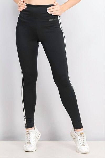 adidas Women Sport Fit 3,Stripe High Rise Full Length Tight, Black