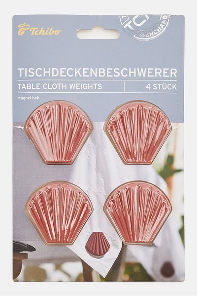Tchibo 4 Pieces Magnetic Table Cloth Weights, Brown