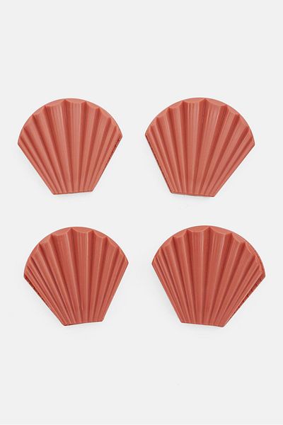 Tchibo 4 Pieces Magnetic Table Cloth Weights, Brown