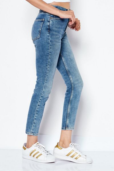 The Kooples Women Regular Fit Washed Stretchable Denim Jeans, Blue