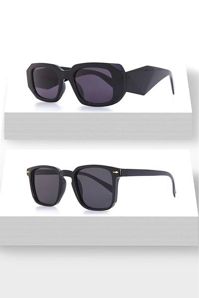 Nilu Moda Retro Vintage 2-Piece Lover Combination Black Sunglasses