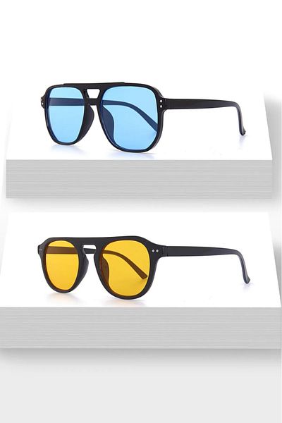 LUPİX 2 Pack Unisex Oval Sunglasses