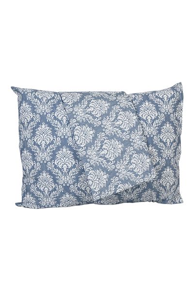 femmhome Ranforce Single Dress Set - Elastic, 120X200 Cm, Blue/Dusty Damask