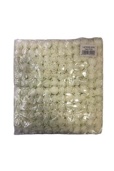 Yumuşakkeçe Pack of 144 Latex Rose Flowers - for Special Occasion and Hobby Use