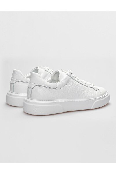 Cabani Pánské sportovní boty z pravé kůže Harrow bílé šněrovací