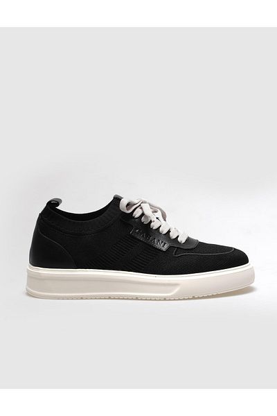 Cabani Knitwear Black Lace-Up Men's Sports Shoes