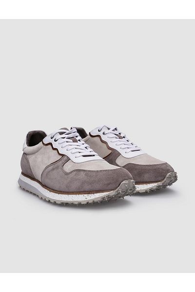 Cabani Men's Sneakers - 100% Genuine Leather, Mink Lace-up