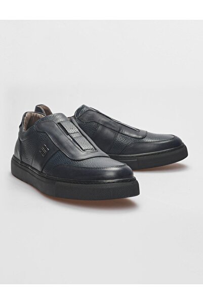 Cabani Ανδρικά αθλητικά παπούτσια από γνήσιο δέρμα Navy Blue