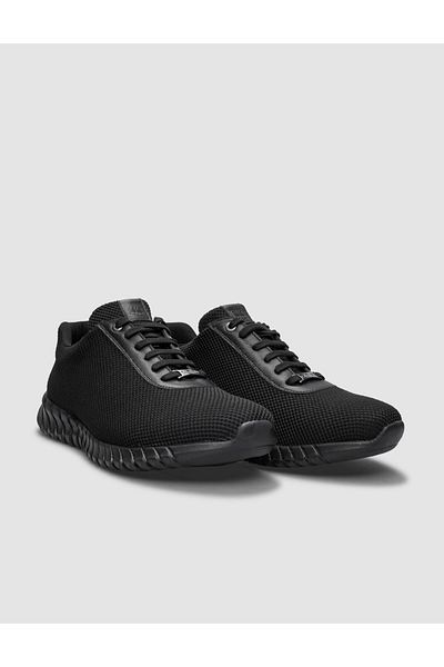 Cabani Knitwear Black Lace-Up Men's Sports Shoes