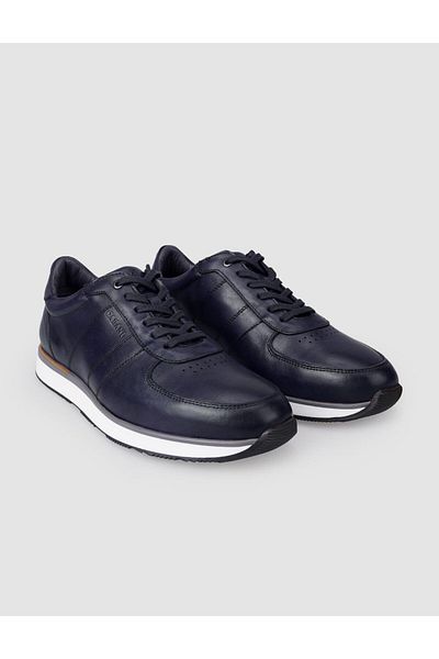 Cabani Pantofi sport pentru bărbați, 100% piele naturală, albastru bleumarin