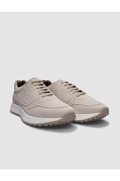 Cabani Beige Knitwear Men's Sports Shoes - Lace-up