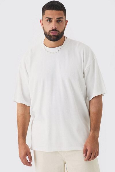 KAWEAR Oversize Black Combed Cotton Oversize Unisex T-Shirt