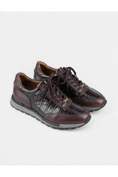 Cabani Genuine Leather Winter Brown Lace-Up Men's Sports Shoes