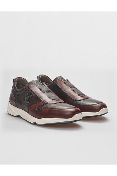 Cabani Genuine Leather Brown Men's Sports Shoes