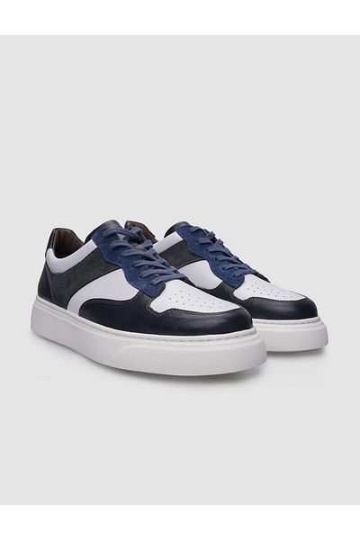 Cabani Gray Men's Sneakers - 100% Genuine Leather, Lace-up