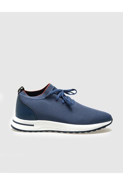 Cabani Milano Knitwear Blue Lace-Up Men's Sports Shoes