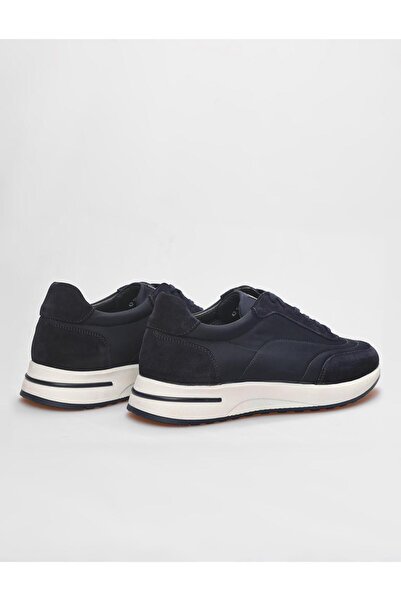 Cabani Ανδρικά αθλητικά παπούτσια από γνήσιο δέρμα Navy Blue Suede