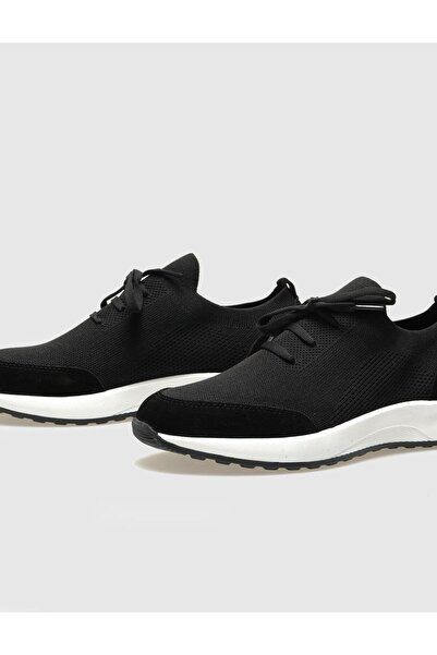 Cabani Triko Siyah Bağcıklı Erkek Spor Ayakkabı