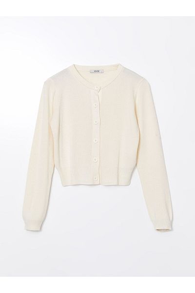 LC Waikiki Xside Crew Neck Women's Knitwear Cardigan