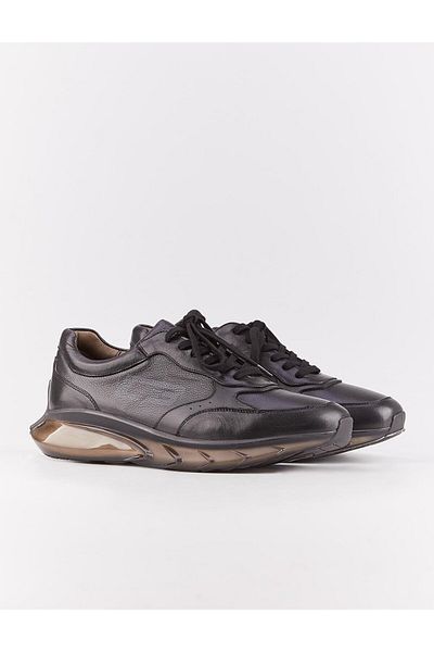 Cabani Genuine Leather Seasonal Black Lace-Up Men's Sports Shoes