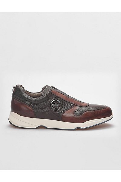 Cabani Genuine Leather Brown Men's Sports Shoes