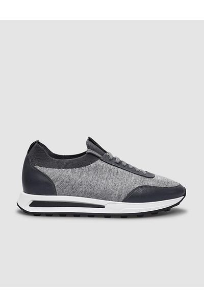 Cabani Knitwear Gray Lace-Up Men's Sports Shoes